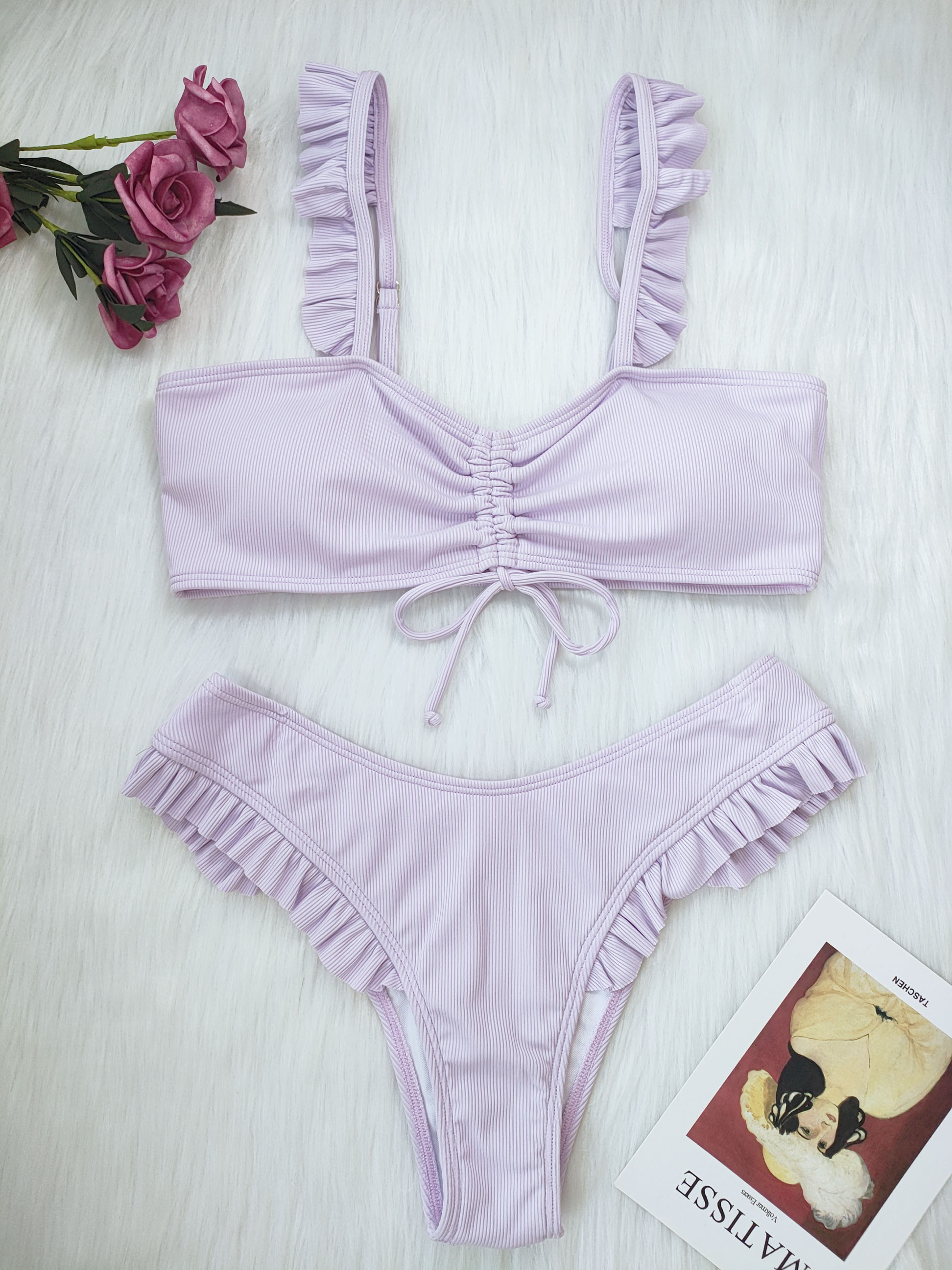 Factory direct sales Europe and the United States sexy fresh lovely sweet women's bikini R2020133 thumbnail
