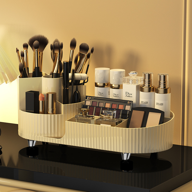 Makeup Storage Dresser Desktop Large Capacity Makeup Brush Lipstick Eyeshadow Powder Puff Shelf details Picture