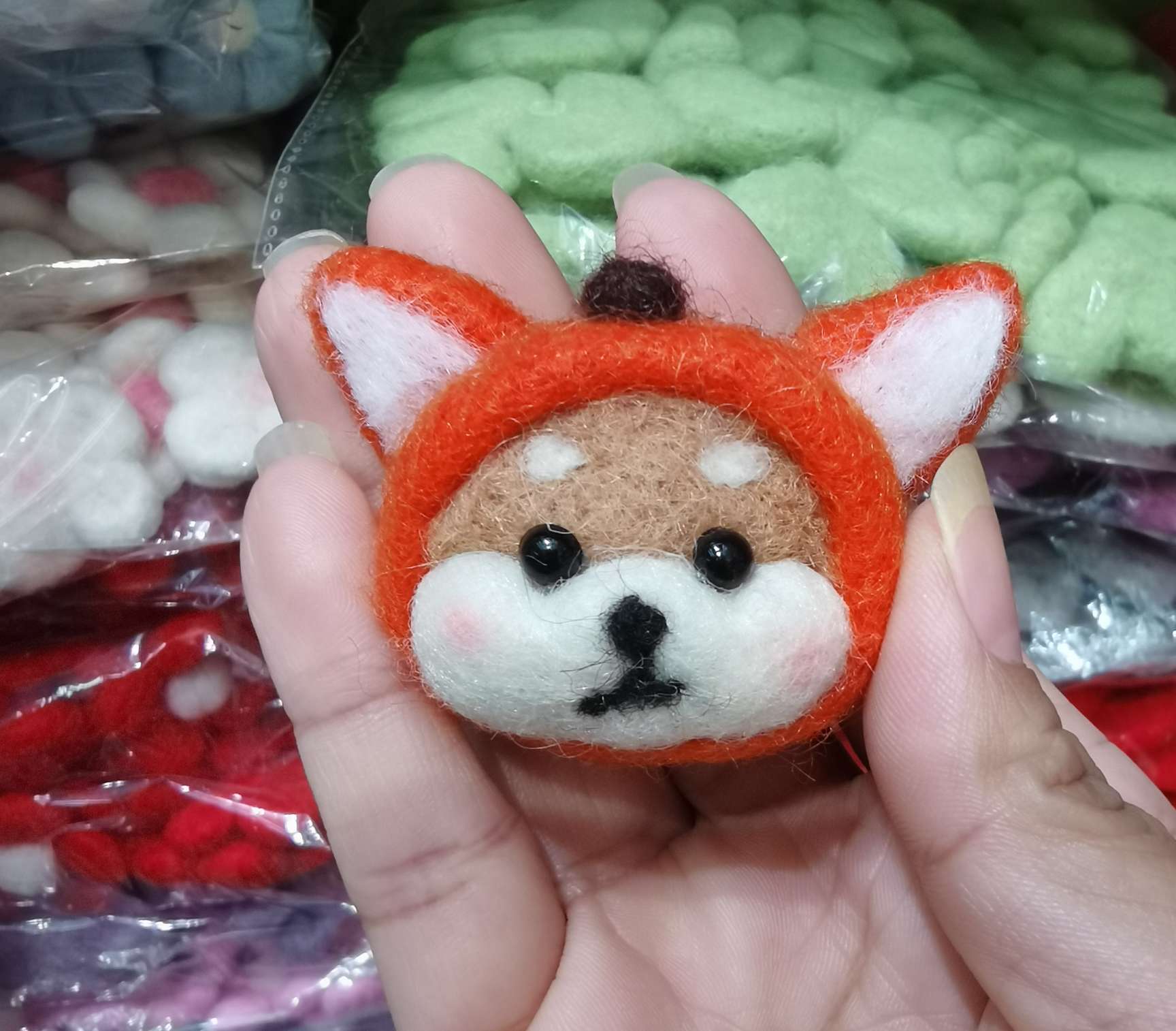 羊毛毡成品柴犬狐狸
