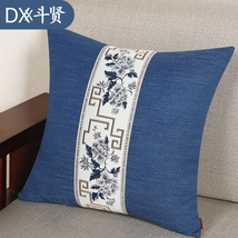 沙发抱枕靠垫客厅中式棉麻中国风新中式亚麻靠枕套腰枕红木沙发腰靠现货批发