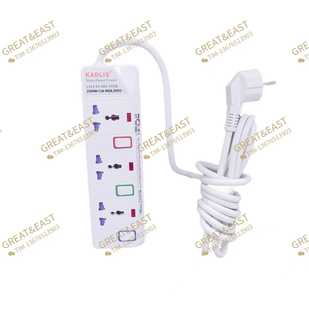 European-style multi-functional power strip for electrical products