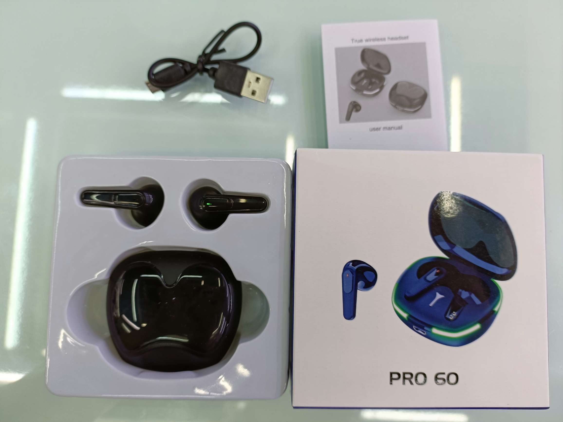 M60 Bluetooth headphone /Pro60 Bluetooth Headphone /E10S Bluetooth Headphone Side light strip The cockpit charging headphone side light strip Specification drawing