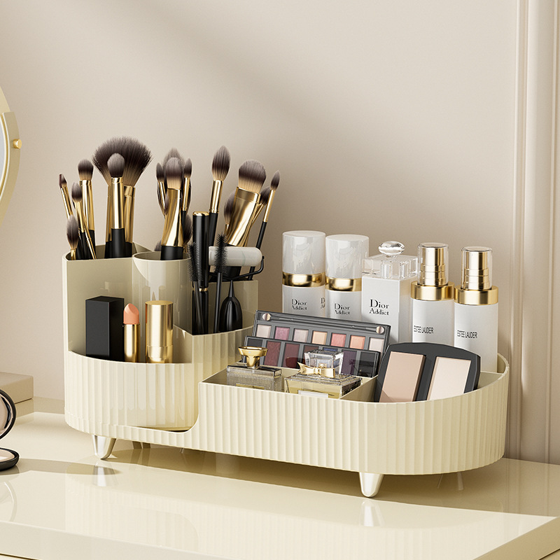 Makeup Storage Dresser Desktop Large Capacity Makeup Brush Lipstick Eyeshadow Powder Puff Shelf Application Scenario