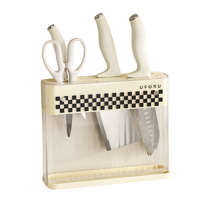 Knife rack, countertop storage rack, chopstick cutting board rack, wall-mounted pot lid rack without drilling, multi-functional kitchen storage rack details Picture