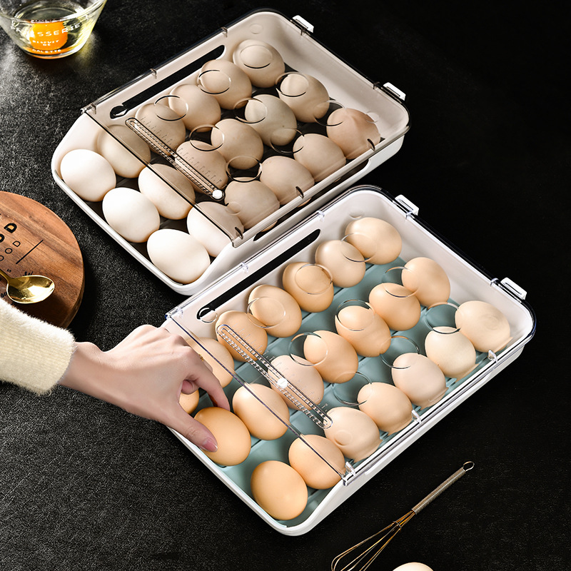 Refrigerator preservation frozen egg box sliding drawer type kitchen storage, food-grade food organization egg box wholesale Specification image