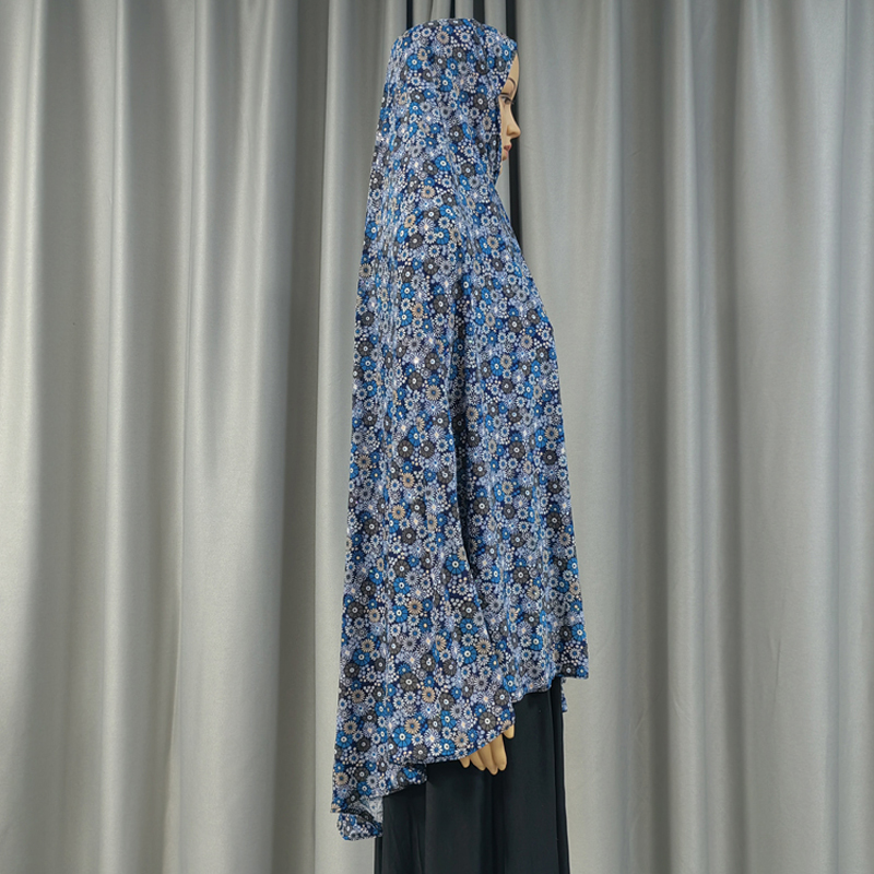 New fashionable and best-selling women's large-sized Muslim headscarves from the Middle East, Europe and America, printed and floral patterns, daily ethnic style Specification image