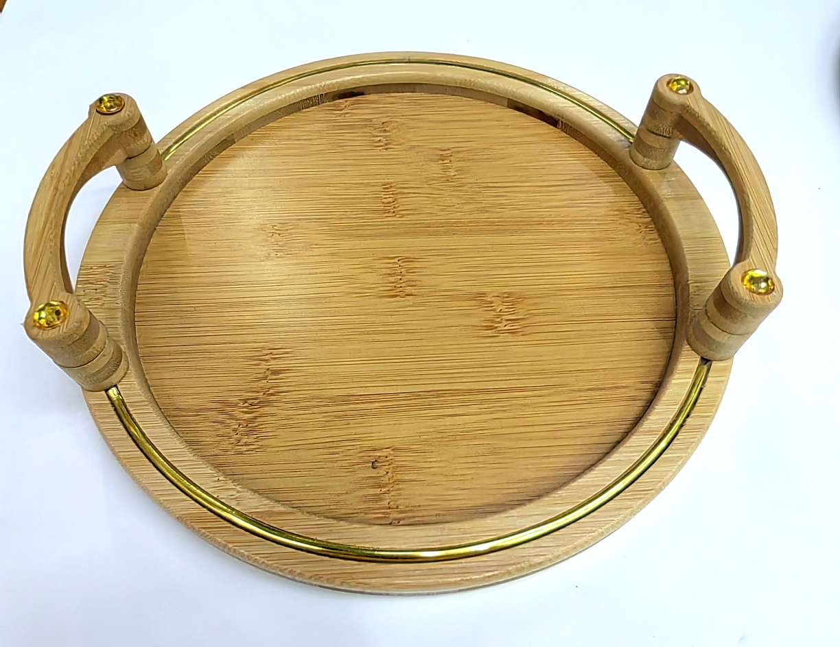 صينية ذهبية لفندق جيهاوت، خشب خيزران الأحمر detail image 7