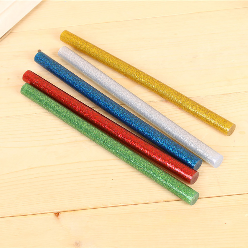 Wholesale color powder hot melt glue sticks, Guke gold powder glue sticks, available in multiple colors and specifications, factory direct sales details Picture