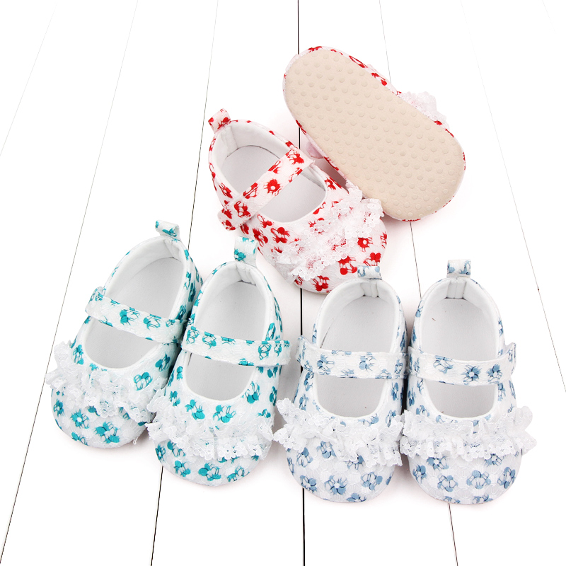 Baby Girl Shoes Toddler First Step Shoes Mary Jane Soft Cotton Cute Flower Princess Shoe Summer and Spring Sandal 11CM/12CM/13CM Application Scenario
