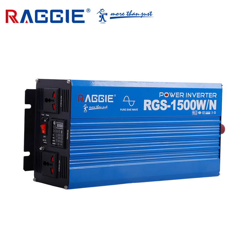 Raggie Home 1500W Pure Sine Wave Inverter Specification drawing