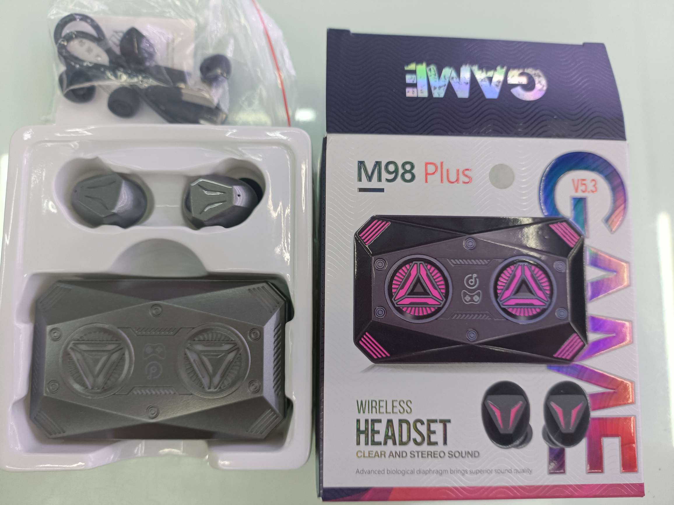 M98Plus Bluetooth headset full figure