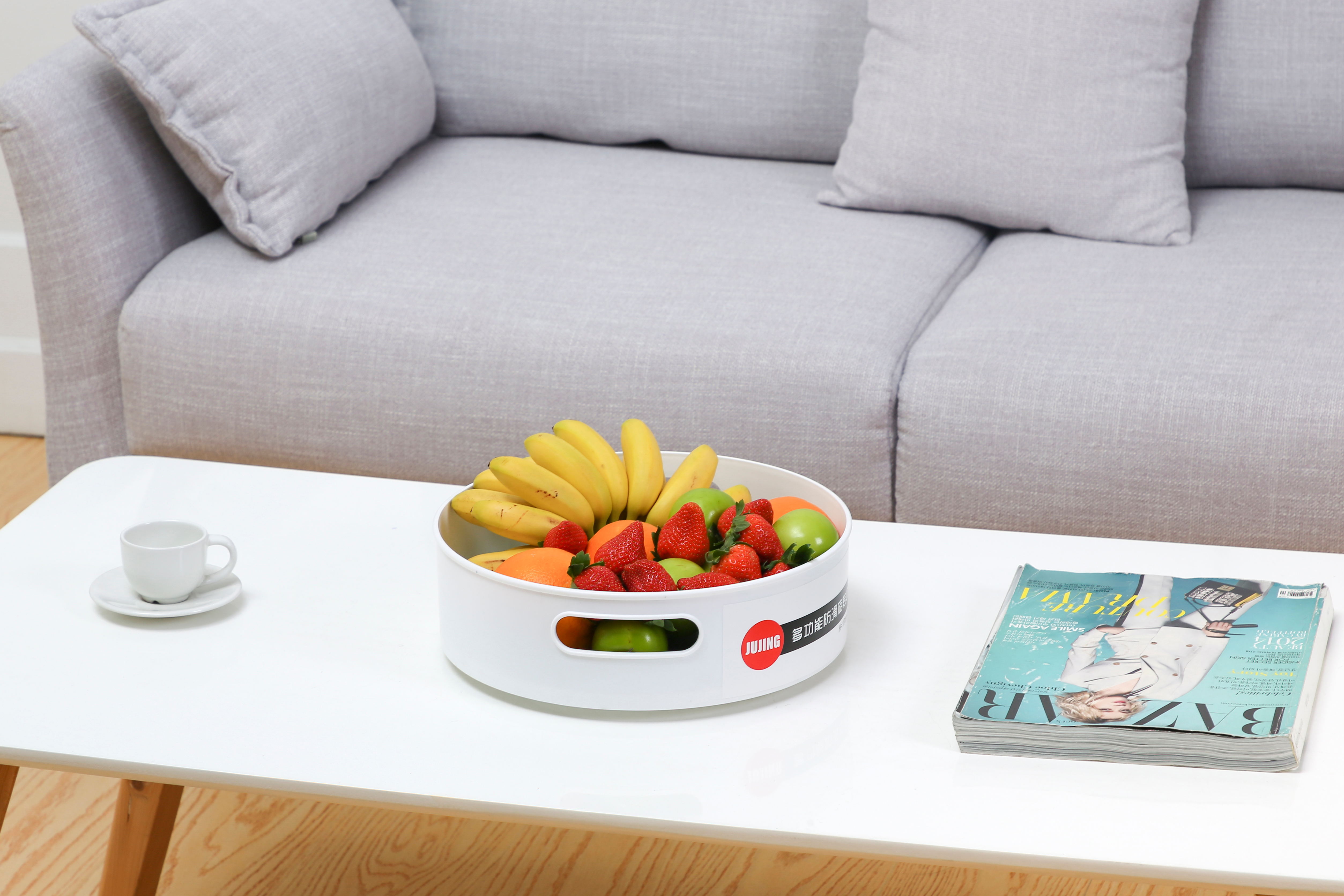 Kitchen storage rack, kitchenware, rotating kitchen storage, multi-functional, double-layer circular turntable, multi-functional Application Scenario