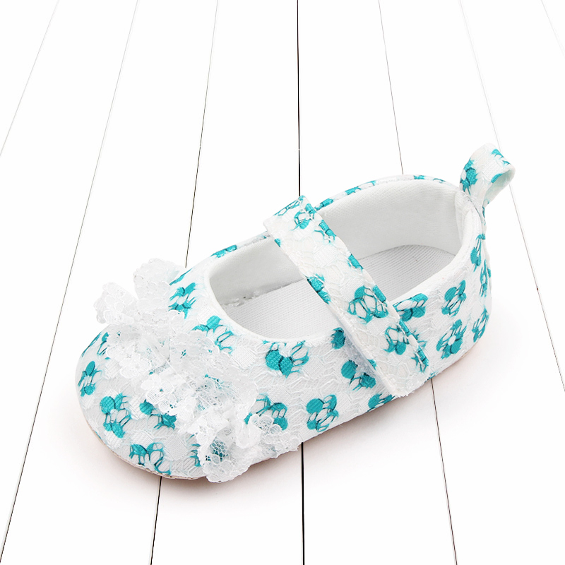 Baby Girl Shoes Toddler First Step Shoes Mary Jane Soft Cotton Cute Flower Princess Shoe Summer and Spring Sandal 11CM/12CM/13CM details Picture