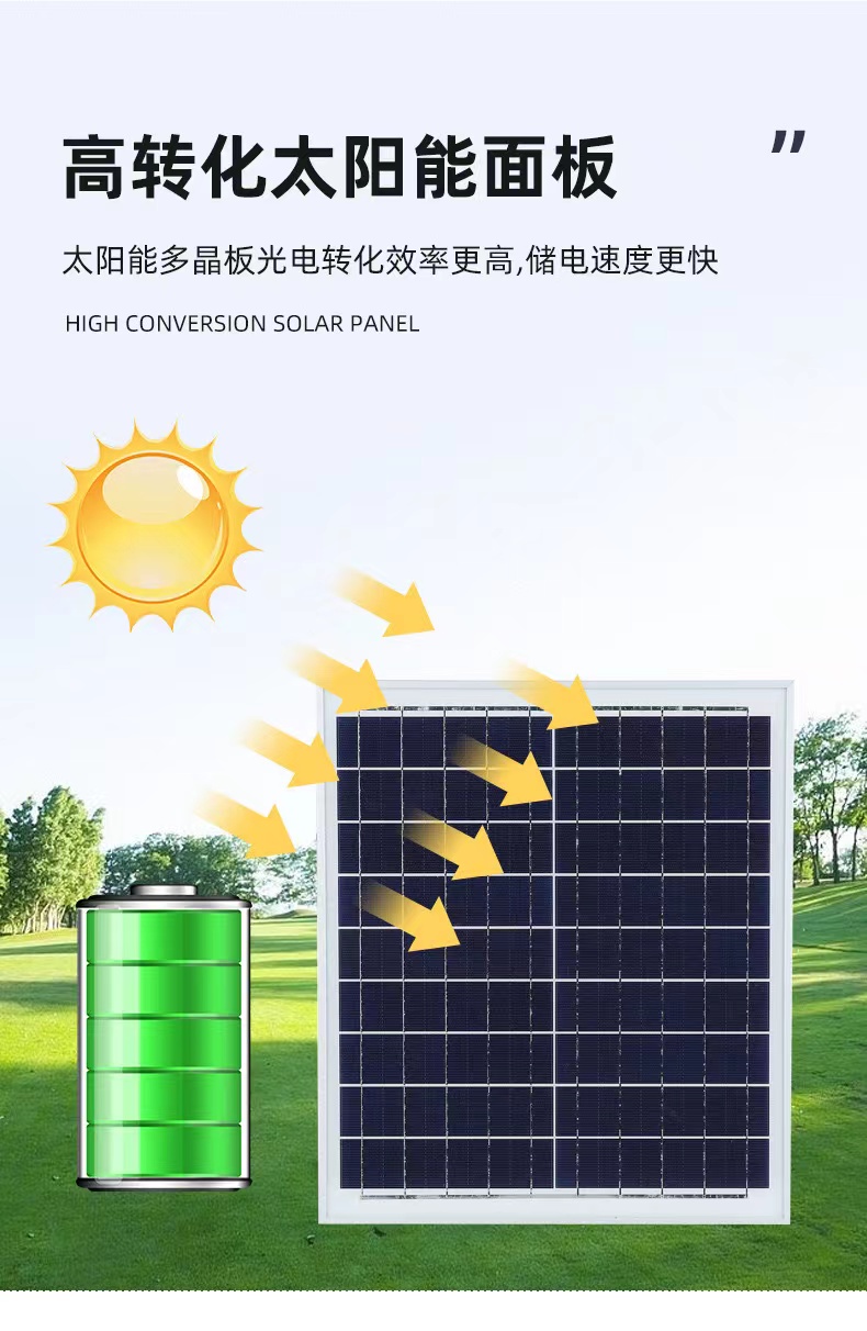 太阳能风扇Solar Fan零电费可充电无线风大静音落地扇台扇详情4