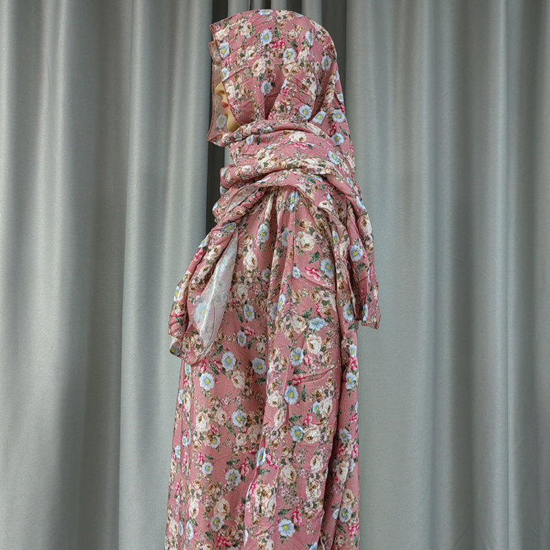 Medio Oriente fábrica cruzada al por mayor Medio Oriente europa y Estados Unidos con capucha bufanda estilo vestido de culto tradicional todos los días mujer moda moda moda estampado flor grande vestido de flor details Picture