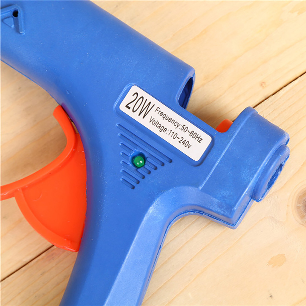 Wholesale Guke blue small glue gun 20W hot melt glue gun with switch ABC-E suitable for 7MM fine glue sticks, factory direct sales Specification image