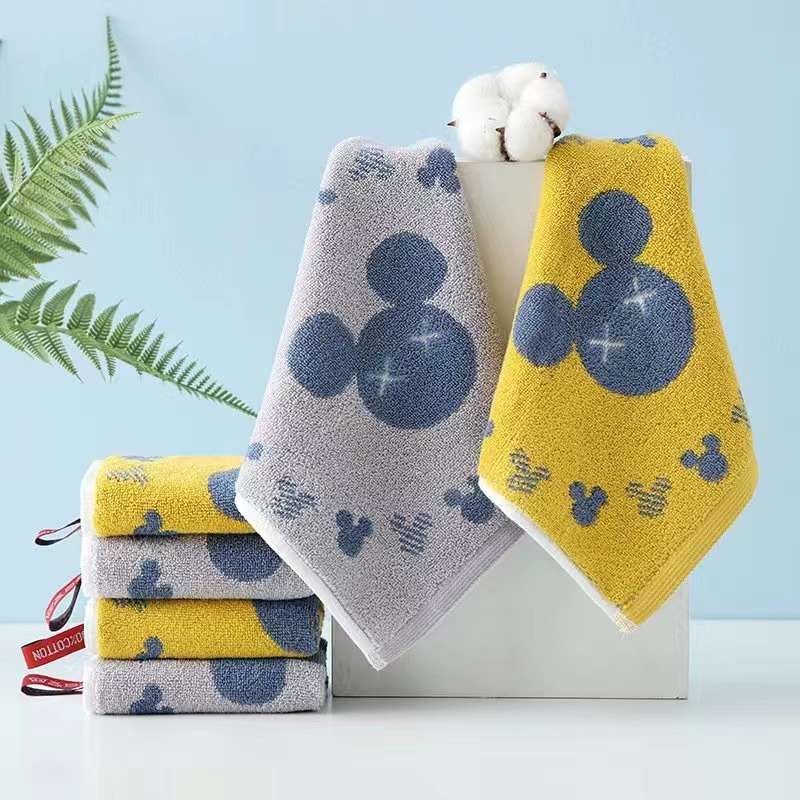 25*25cm pure cotton jacquard square towel, kindergarten saliva towel, face wipe small square towel Item Picture