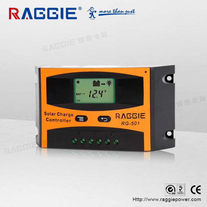 RAGGIE RG-501 20A 太阳能控制器系统全自动通用型12/24v
