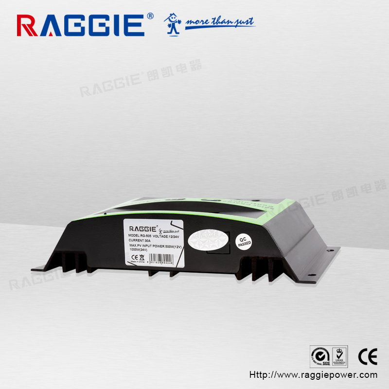 30A Solar Intelligent Controller Intelligently Manages 12V Solar Power Specification drawing