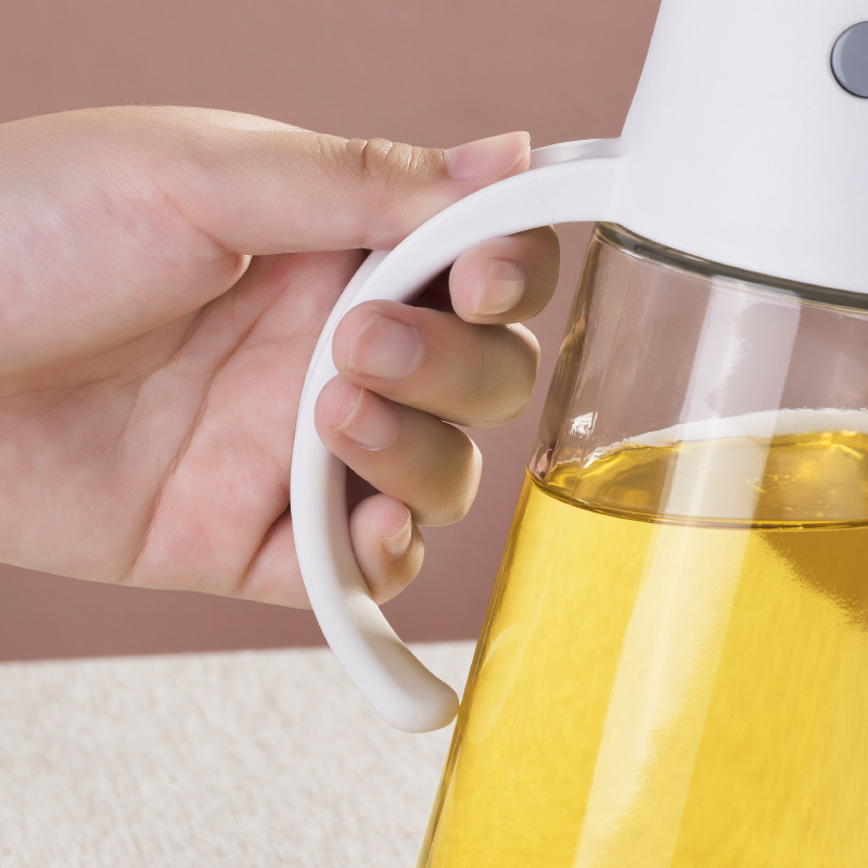 Oil jugs, kitchenware, glass oil jugs, seasoning bottles, automatic lid opening seasoning bottles, household leak-proof sauce wine jugs, vinegar jugs Item Picture