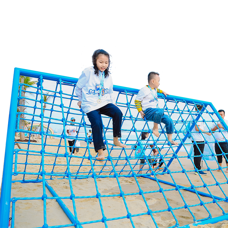 儿童户外攀爬网拓展网幼儿园体能攀岩训练网麻绳网异形尼龙防护网详情1