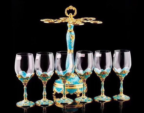 红酒杯架/玫瑰花酒架/玫瑰花杯子细节图