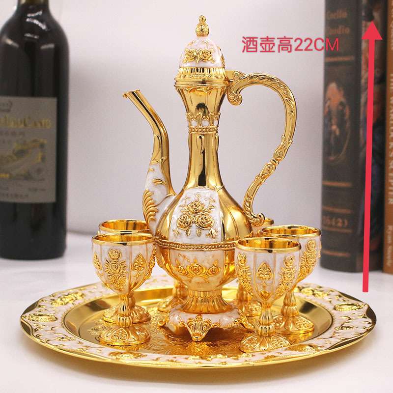 欧式合金酒具套装孔雀酒壶杯子礼物赠品伴手礼酒具详情图9