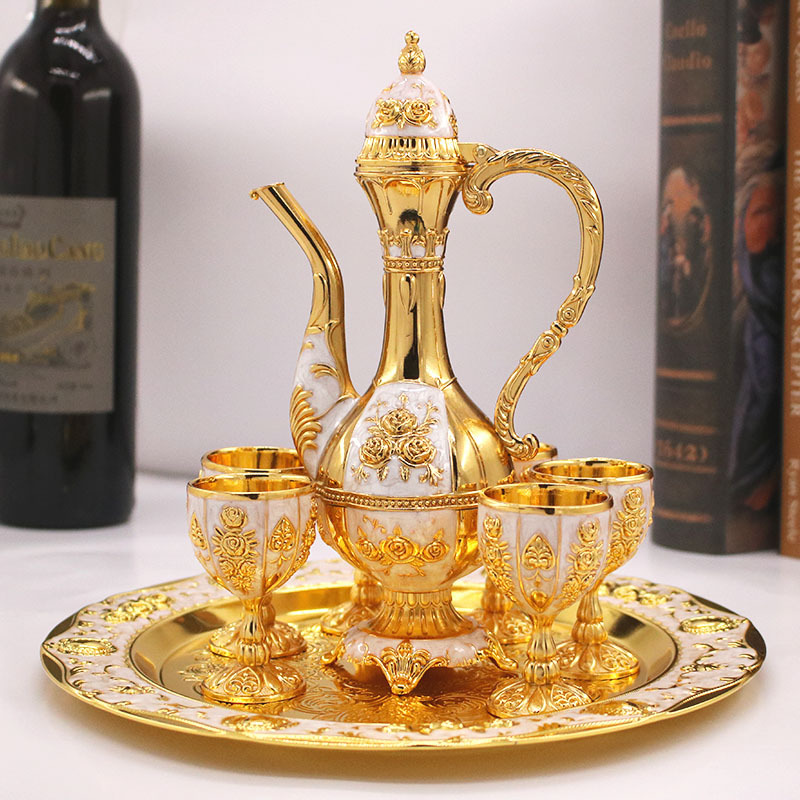 欧式合金酒具套装孔雀酒壶杯子礼物赠品伴手礼酒具详情图7