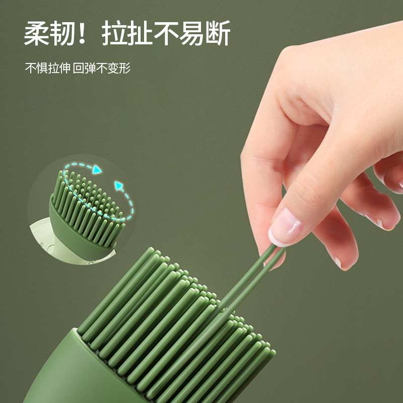 Silicone oil brush with bottle, kitchen pancake, food-grade, barbecue and baking, household high-temperature resistant one-piece oil brush bottle