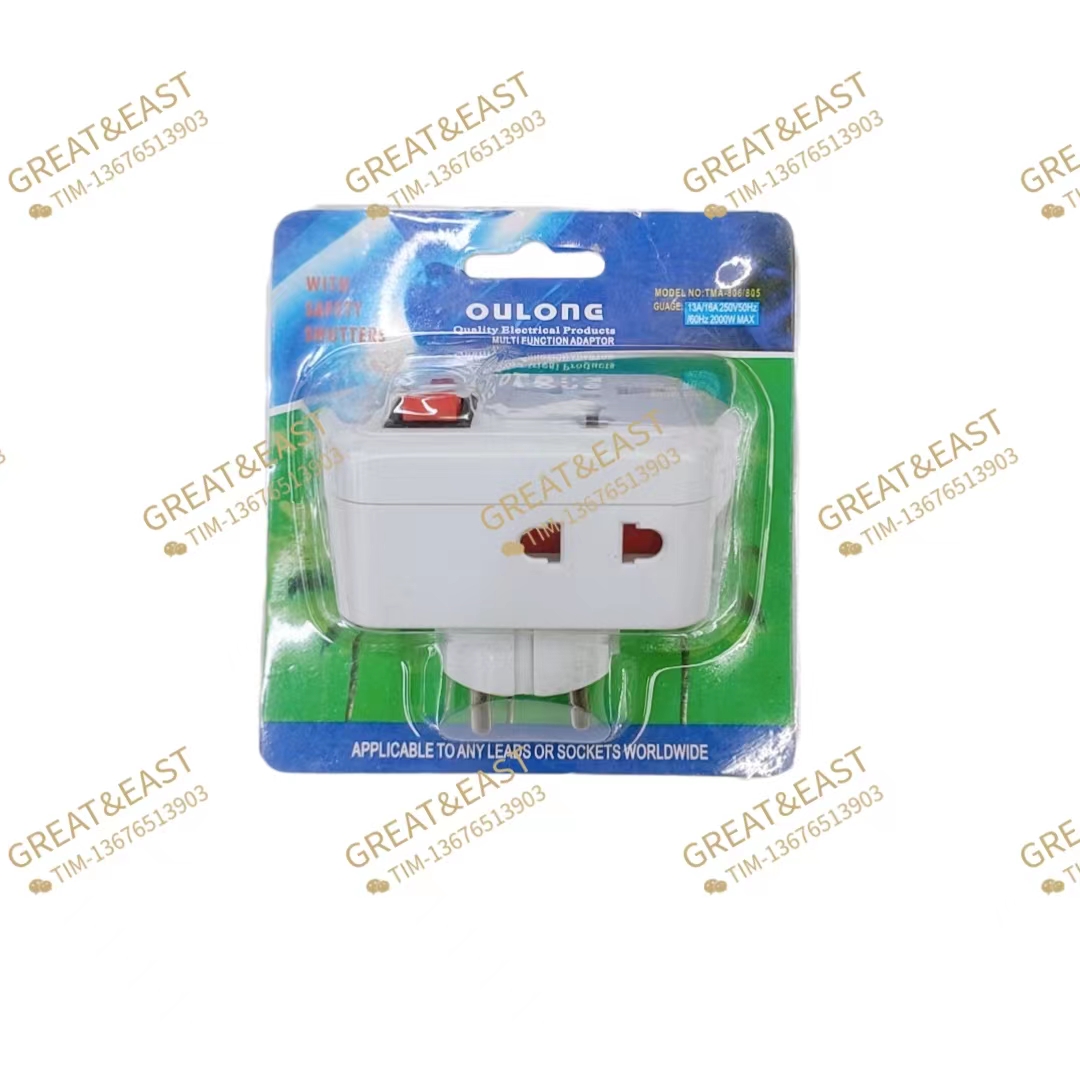 تحويل كهربائي إلى أوروبي متعدد الوظائف إلى مفتاح تبديل Item Picture