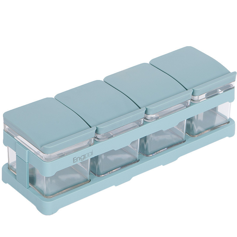 Seasoning box combination set: Kitchen salt jar, monosodium glutamate bottle, sugar jar, household seasoning box, seasoning storage box Item Picture