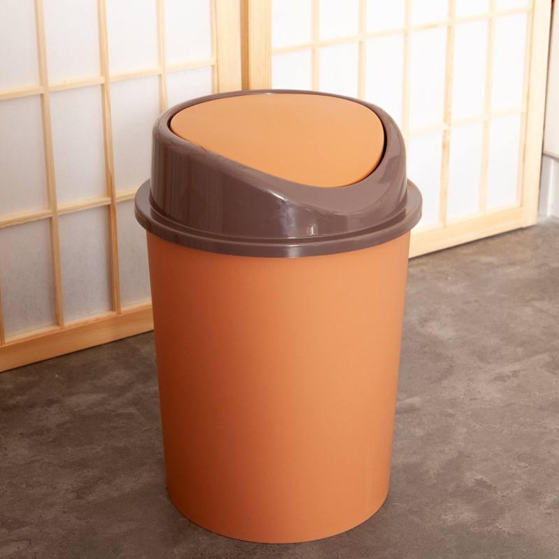 Dry and wet classified trash cans, flap trash cans, household garbage baskets, covered bathroom trash cans details Picture