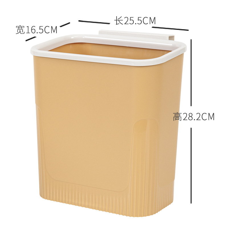 厨房垃圾桶壁挂滑盖式家用带盖专用卫生废纸篓大号悬挂厨余收纳桶详情图1