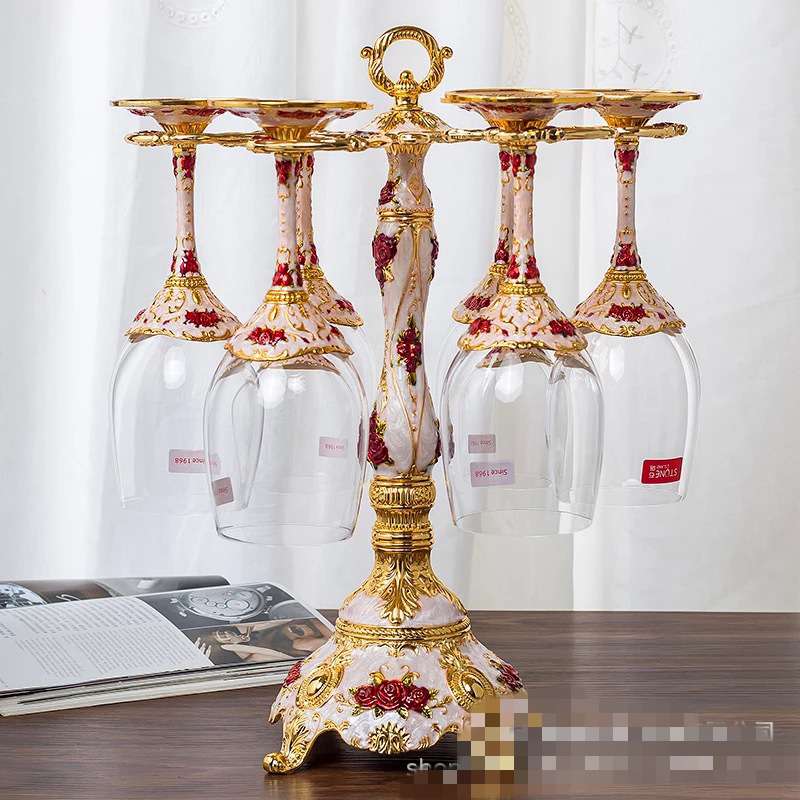 红酒杯架/玫瑰花酒架/玫瑰花杯子产品图