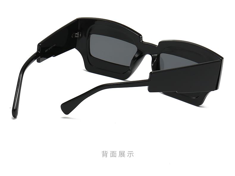 新款欧美宽边复古太阳眼镜 ins个性凹造型方框太阳眼镜PC墨镜5651详情10