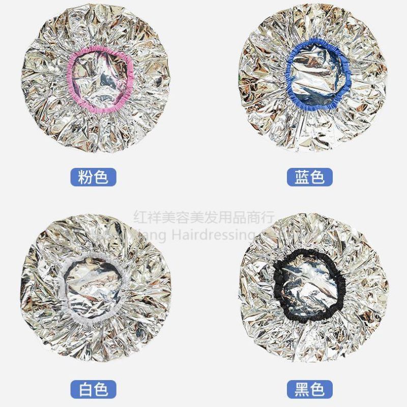 Women's disposable hair beauty evaporation cap Aluminum foil homemade hair film with waterproof and oil-proof tinfoil shower cap thin thumbnail