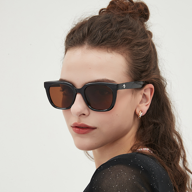 New Sunglasses Network Red Little Red Book Rice Nail Sunglasses European Glasses Cat Eye Retro I Small Square Frame Female 5436 details Picture