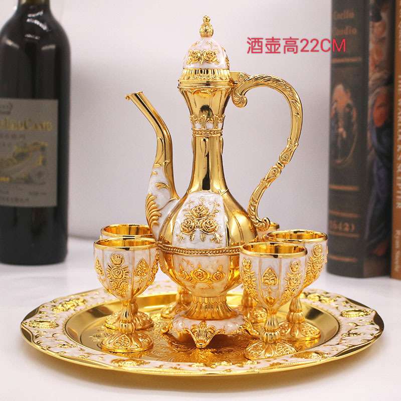 欧式合金酒具套装孔雀酒壶杯子礼物赠品伴手礼酒具详情图8