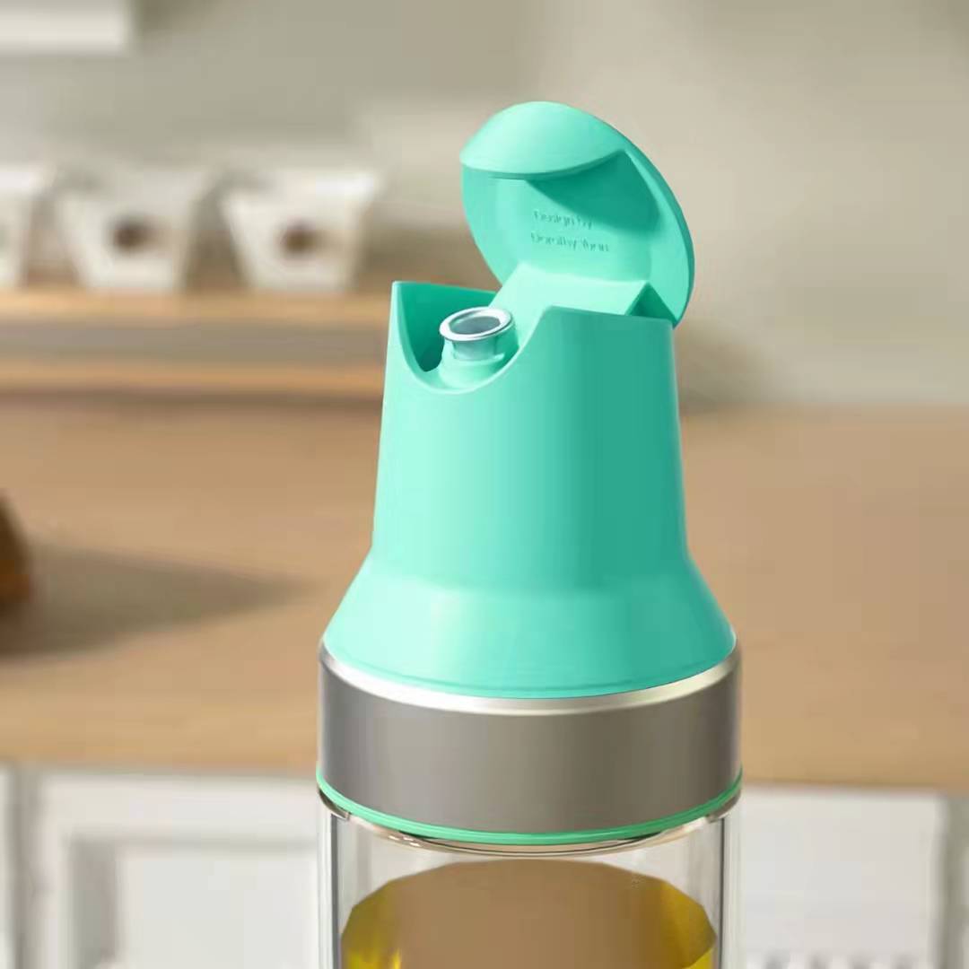 Automatic opening and closing lid for oil pot, glass oil pot, glass seasoning bottle, kitchenware seasoning bottle, oil bottle, soy sauce bottle, kitchen Item Picture