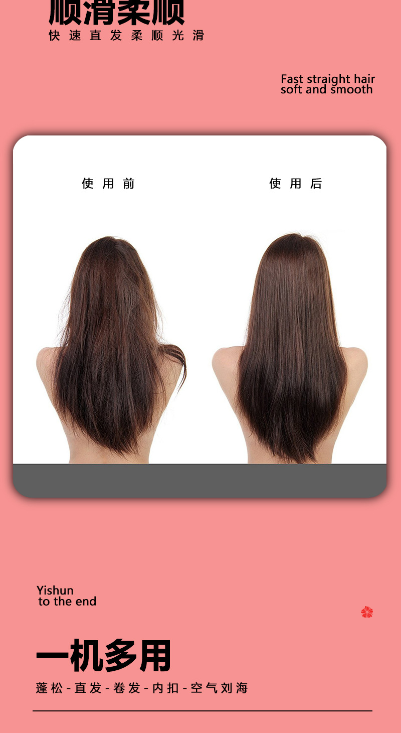 8603A-LX Electric heating Comb, curling and straightening dual-purpose, fluffy perming comb, internal straightening comb, hot curling comb, round comb, electric curling comb pic 8