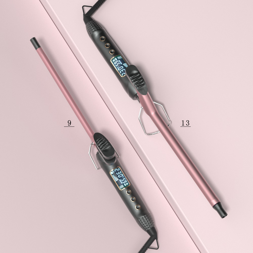 8603A-KB curling iron manufacturer wholesale temperature-controlled curling iron ceramic glaze curling iron shaping rod 9mm, curling rod 38mm details Picture