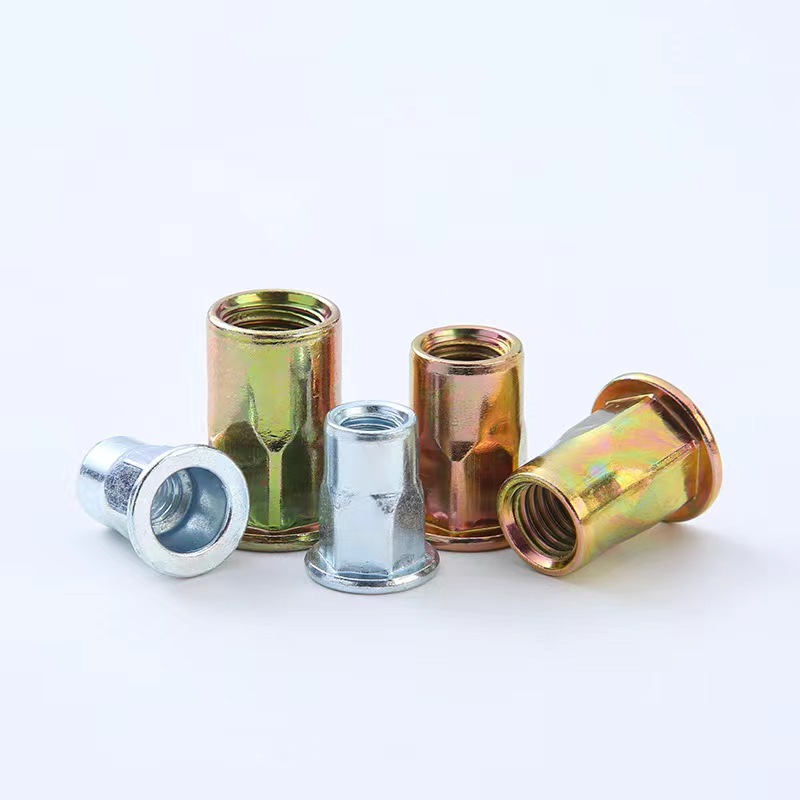 铁镀锌拉帽/304不锈钢/平头铆螺母/内外半六角/拉铆螺母/厂家直销/五金工具细节图