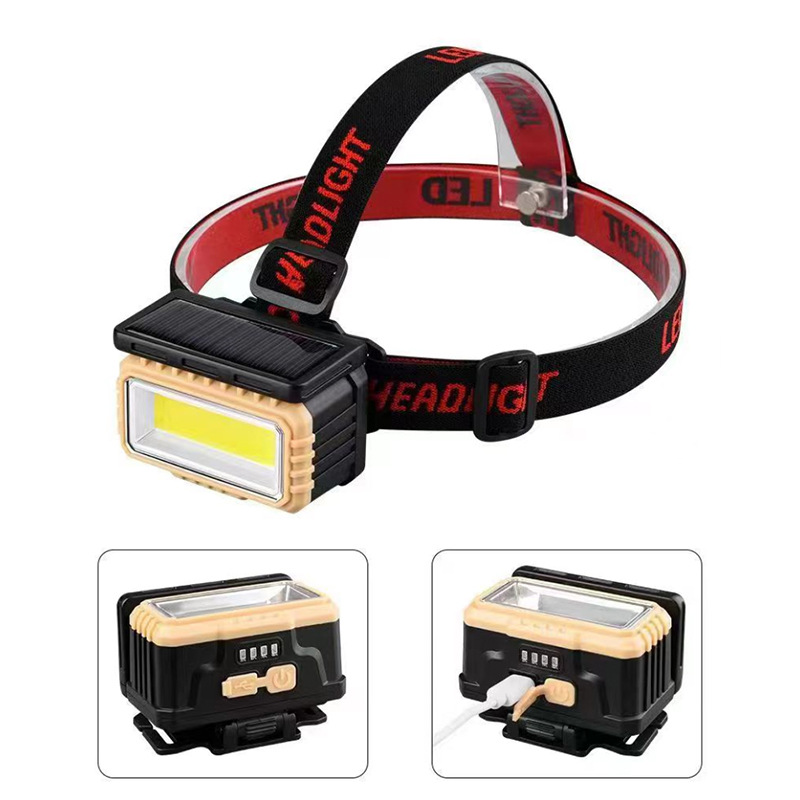 Cross-border outdoor LED solar charging sensor headlamp, multi-functional waterproof long-range USB headlamp, camping and fishing lamp Application Scenario