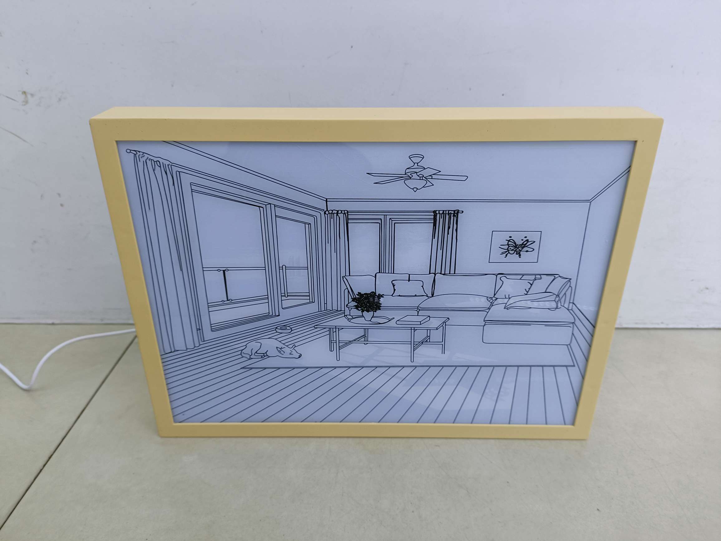 塑料框灯光画 usb灯 创意灯 图案多 三种灯光详情图8