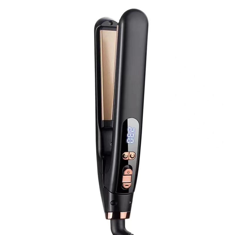 Portable dry and wet dual-purpose hair straightener for foreign trade, curling iron, straightening and curling dual-purpose electric clamp, temperature-adjustable curling iron, straightener and electric clamp Item Picture