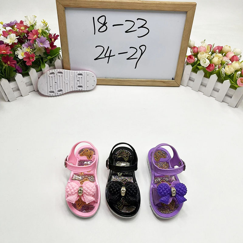 New summer PVC sandals for foreign trade, cute cartoon princess-style sandals for girls and children, custom-made by the factory details Picture