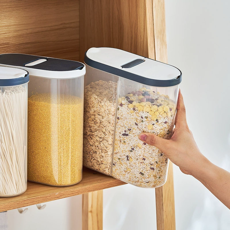 Q35-6623 Grain and Cereal cans, food storage boxes, kitchen nut storage cans, grain separation storage sealed cans Item Picture
