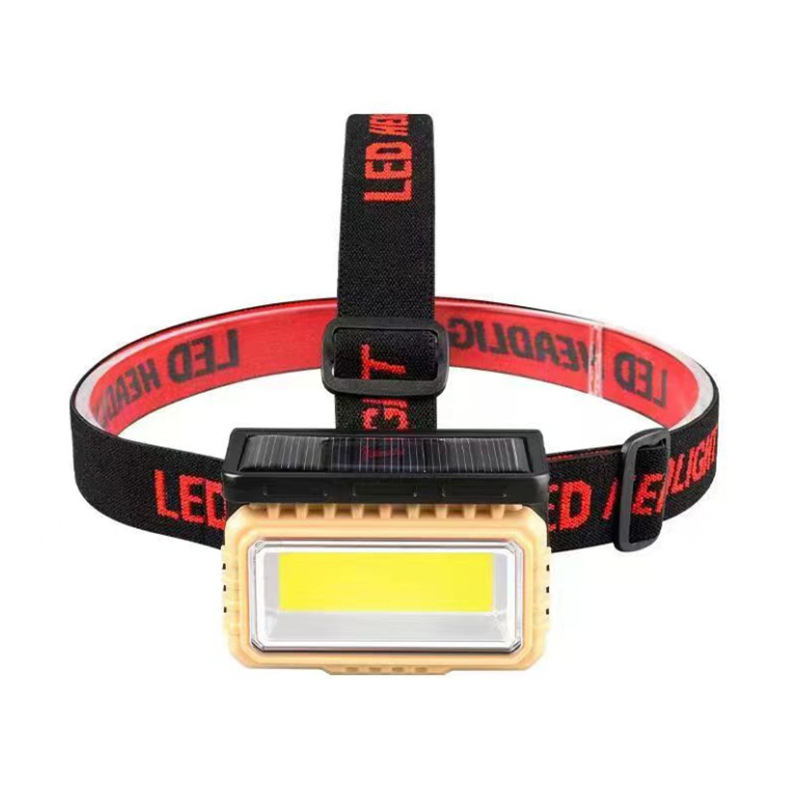 Cross-border outdoor LED solar charging sensor headlamp, multi-functional waterproof long-range USB headlamp, camping and fishing lamp Specification image
