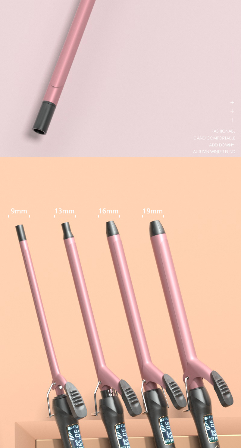 8603A-KB curling iron manufacturer wholesale temperature-controlled curling iron ceramic glaze curling iron shaping rod 9mm, curling rod 38mm pic 5