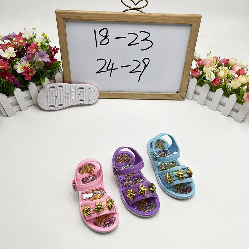 New summer PVC sandals for foreign trade, cute cartoon princess-style sandals for girls and children, custom-made by the factory Item Picture
